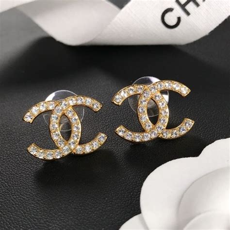 pink chanel earrings double c|faux chanel double c earrings.